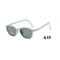 Lunettes de soleil carrées polarisées TR à monture intégrale pour enfants, protection UV %, accessoires de plage et d'extérieur tendance