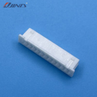 Connecteur terminal mâle simple rangée JINDA 1.25T-1-12Y 1.25mm 12 broches en bronze phosphoreux, pour câble 32~28AWG vers carte, en nylon blanc, IP66