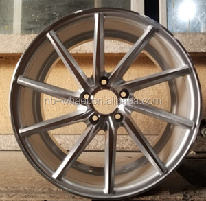 Ruedas de Aleación de Repuesto para Automóviles de Pasajeros, 15 16 17 18 19 20 Pulgadas, 5 Orificios, 5X100 120 114.3, Plateadas y Negras, Venta Directa de Fábrica en China - Product Image 2