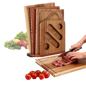 Ensemble de planches à découper en bois en forme de livre, réutilisables, épaisseur 2,0 cm, support décoratif, outil de cuisine fonctionnel - Product Image 4