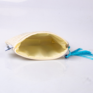 Mini borsa cosmetica di iuta eco-friendly e resistente alla moda con stampe animalier OEM tela tela con cerniera viaggio trucco promozionale da donna - Product Image 6