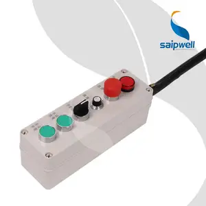 Caixa de controle elétrica IP65 da luz de sinalização com botão de pressão, caixa ABS SAIP/SAIPWELL