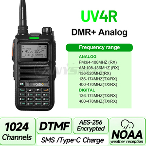 Radio bidirectionnelle analogique/numérique <span class=keywords><strong>Iradio</strong></span> DM-UV4R DMR Tier I+II à double fente, 1024 canaux, 5W VHF UHF - Product Image 2
