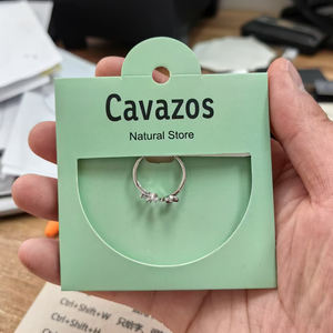 Stampa all'ingrosso di carta orecchino di carta bianca collana di imballaggio di gioielli di carta con il Logo di scorza porta gioielli di carta - Product Image 6