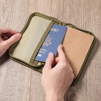Sac banane tactique personnalisable en toile imperméable, porte-passeport, organiseur de documents de voyage, pochette utilitaire EDC pour sports de plein air