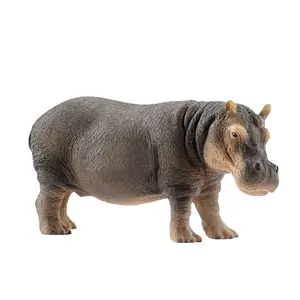 Gran oferta parque temático simulación animales modelo tamaño natural Animatronic hipopótamo