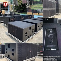T.I Pro Audio Dual 18 pouces Subwoofer Système de sonorisation de concert Big Bass alimenté par longue distance Haut-parleur de sonorisation Metal Line Array Sub-Bass