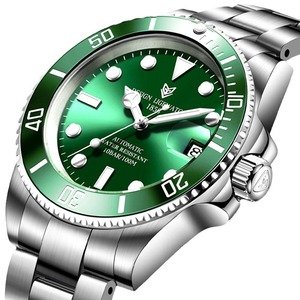 Reloj Mecánico para Hombre LIGE, Automático, Resistente al Agua 10 Bar, Esfera Verde, Correa de Acero Inoxidable, Función de Calendario - Product Image 5