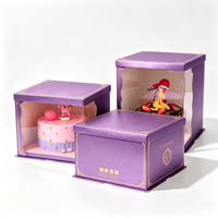 Kuchenbox Gebäckverpackung Luxuriöse Goldene Kunstkarton Faltbare Geschenkbox für Feiertage mit Individuellem Logo UV-Druck Umweltfreundlich Recycelbar