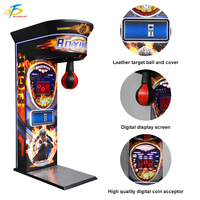 Machine de jeu d'arcade commerciale à monnayeur pour test de réflexe avec sac de frappe de boxe, construction en plastique et métal, réaliste, 1 an de garantie, en anglais