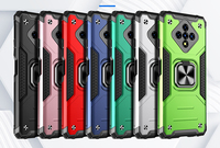 Coque de téléphone avec béquille de conception militaire pour Infinix Zero 8, testée contre les chutes, avec fixation magnétique