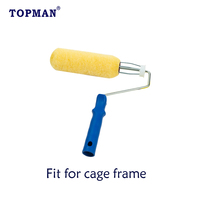 TOPMAN industriel/bricolage de qualité 9 "avec support OEM, rouleau de peinture phénolique pour cadre de cage, tissu en polyester, surfaces rugueuses