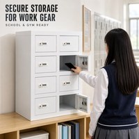 Série d'armoires casier modulaires en acier UTOP, directement de l'usine, 4/6/8 portes, taille personnalisée, en acier laminé à froid, serrures à combinaison sans clé 3-5