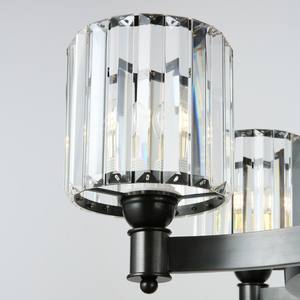 Lámpara de Techo Moderna de Metal con Ruedas de Cobre, Pantalla de Cristal, Acabado Negro Mate, Luces Colgantes Redondas para Sala de Estar o Vestíbulo - Product Image 3