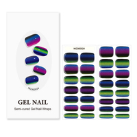 Autocollant pour nail art, auto-adhésif, non toxique, patch pour ongles en gel UV, autocollant décoratif avec des motifs tendance pour la manucure, vente en gros