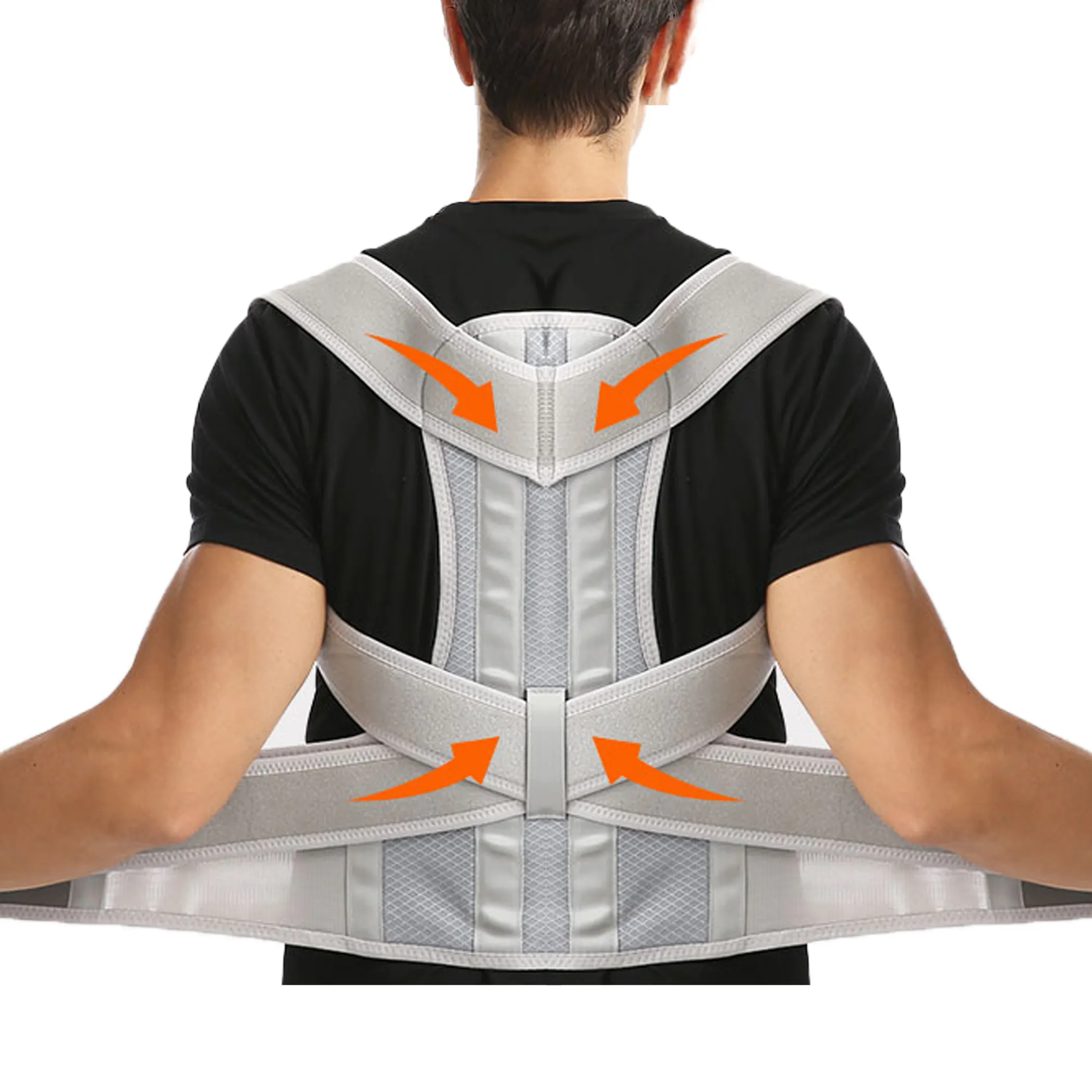 Adulte unisexe orthèse dos ceinture de soutien néoprène réglable clavicule dos corps élastique Posture correcteur