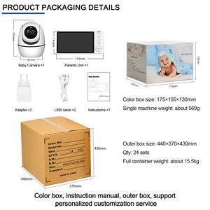 Monitor de Bebé con Pantalla Grande de 5 Pulgadas, Giro, Inclinación y Zoom, Detección de Llanto, Cámara de Vigilancia para Bebés de 720P - Product Image 6