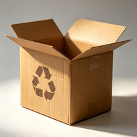 Boîte d'expédition en carton ondulé kraft écologique, imprimée sur mesure, boîtes de colisage en carton recyclable, vente en gros
