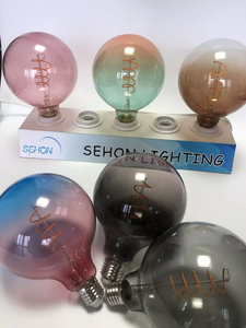 <span class=keywords><strong>Ampoule</strong></span> LED à filament peinte G125 de 125 mm, 4 W, dimmable, 2200 K, E27 E26, 110 V 240 V, lampe décorative rétro, lumière ambiante - Product Image 4