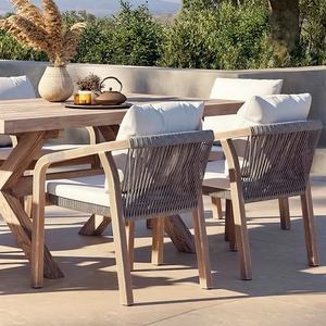Hotel Outdoor <b>Table</b> and Chair Courtyard Wood Waterproof Anticorrosive Leisure <b>Balcony</b> Outdoor Garden Dining Chair - Product Image 5