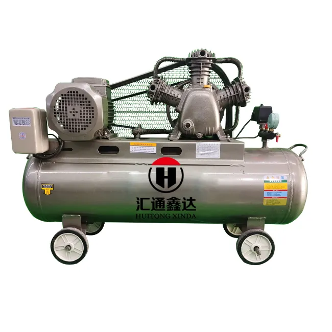 1.5kw 2hp 3-Cilinder Luchtcompressor 60 Liter Voor Schilderen Cars Draagbare Luchtcompressor