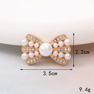 Nuovi Accessori per Cover Telefono Fai-da-Te con Fiocco in <span class=keywords><strong>Metallo</strong></span> Elettroplaccato, Diamanti e Perle per Donne - Product Image 4