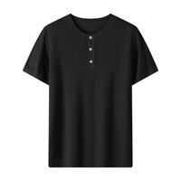 Maßgefertigter Einfarbiger Wollstrick-Pullover 100% Feine Wolle Rundhals Kurzarm-Pullover Lässiger Gestreifter Woll-Oberteil