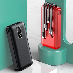 Nouvelle conception de chargeur mobile PowerBanks 20000mAh, charge rapide, câbles intégrés, Power Banks pour téléphones - Product Image 3