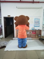 Fabricant de costumes de mascotte en peluche personnalisés, costumes de mascotte d'ours brun sur mesure pour adultes, Noël