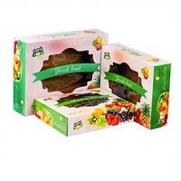 Universeel toepasbare 8-ponds golfkartonnen verpakkingsdoos voor geïmporteerde fruiten - Globe-Top fruitdoos met reliëf, matte laminatie en UV-coating