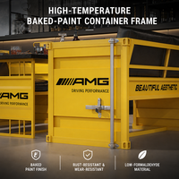 Ensemble de bar de style conteneur en bois de pin jaune moderne, avec panneau logo et sièges rembourrés, pour salle à manger, durable, fourni par le fabricant