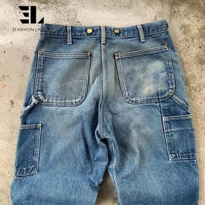 لارسور مخصص مصنع الدنيم الركبة المزدوجة الجبهة نجار الجينز السراويل التكتيكية تزلج العمل تويل السراويل البضائع النجار الجينز الرجال - Product Image 4