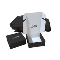 Boîte en carton ondulé noir esthétique, édition emballage e-commerce traditionnel, pour petites entreprises, personnalisation professionnelle OEM
