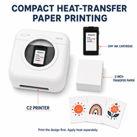 Imprimante photo thermique portable AIYIN C2 4-en-1 mini 2 pouces avec papier transfert thermique en stock pour projets DIY personnalisés