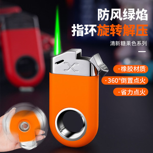 ไฟแช็กไฟฟ้าแบบหมุนได้ กันลม ไฟตรง ของขวัญส่วนตัว มี 4 สีให้เลือก - Product Image 3