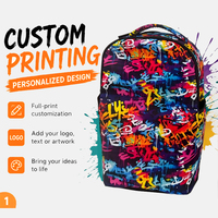 Mochila Personalizada de 18 Pulgadas con Estampado de Calavera y Rosas, Mochila Escolar de Gran Capacidad para Viajes y Portátil, para Hombres y Jóvenes