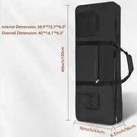 Sac de transport portable et durable de qualité supérieure, souple, pliable, mécanique, 25mm, rembourré, étui pour clavier 61 touches, sac pour piano