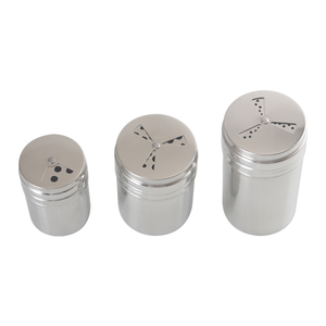 Commercio all'ingrosso Multi-funzione strumento cucina lattine di <span class=keywords><strong>spezie</strong></span> con manico in acciaio inox coperchio rotante sale pepe condimento Shaker barattolo - Product Image 4