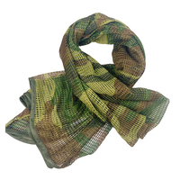 Foulard Tactique en Gros Voile de Sniper Jungle Désert Cache-Cou Arabe Camouflage Shemagh Foulard en Maille