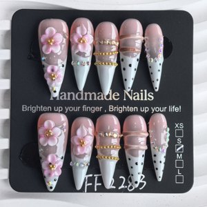 <span class=keywords><strong>Ongles</strong></span> press-on faits main de haute qualité personnalisés avec colle, OEM ODM, étiquette privée, <span class=keywords><strong>faux</strong></span> <span class=keywords><strong>ongles</strong></span>, <span class=keywords><strong>ongles</strong></span> artificiels, prix de gros - Product Image 5