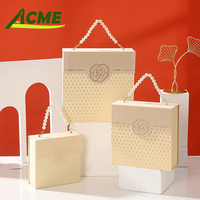 Nouvelle boîte cadeau de mariage Camellia, boîte rigide avec laminage mat et gaufrage pour l'emballage de fleurs de la Saint-Valentin, cadre photo