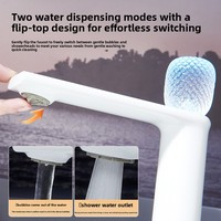 Robinet de lavabo monocommande en cuivre de style européen, gris anthracite, avec cristaux, simple et classique, pour eau froide et chaude