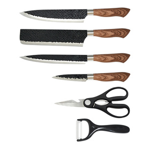 <span class=keywords><strong>Juego</strong></span> <span class=keywords><strong>de</strong></span> <span class=keywords><strong>Cuchillos</strong></span> <span class=keywords><strong>de</strong></span> Cocina Estilo Alemán <span class=keywords><strong>de</strong></span> 6 Piezas con Mango Recubierto <span class=keywords><strong>de</strong></span> PP, Hoja Forjada a Mano, Cuchillo <span class=keywords><strong>de</strong></span> Chef para Verduras y Frutas, Tijeras <span class=keywords><strong>de</strong></span> Cocina - Product Image 2