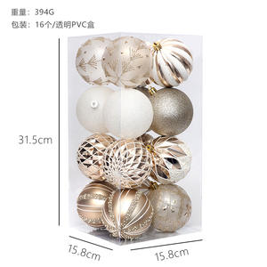 Offre Spéciale décorations de noël 16/ensemble de boule de noël peinte en forme d'ensemble suspendu accessoires de pendentif d'arbre de noël - Product Image 6