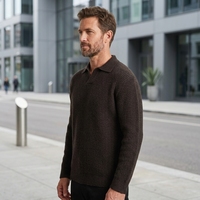 Pull en maille pour homme Hank de qualité supérieure, à manches longues, style décontracté, pour l'automne et l'hiver, ODM & OEM