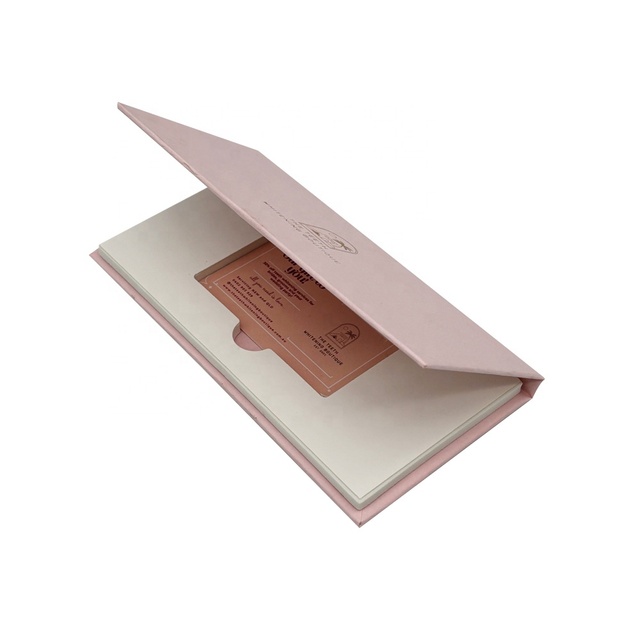 Custom Logo Rigid Book Shape Black Cardboard Business Cards Box Packaging Credit Card Gift Box