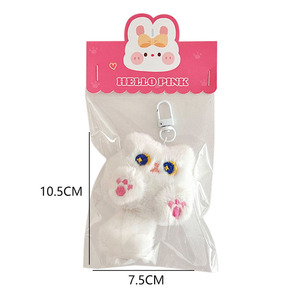 Lindo Colgante de Peluche Suave con Forma de Gato de Dibujos Animados, Colgante 3D <span class=keywords><strong>para</strong></span> Mochila de Niña, Llavero Decorativo <span class=keywords><strong>para</strong></span> Parejas, Regalo - Product Image 6