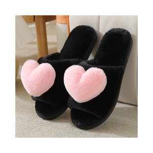Offres Spéciales moelleux extérieur pantoufles tongs <span class=keywords><strong>cuir</strong></span> fausse fourrure femmes mode sandale diapositives pantoufle - Product Image 2