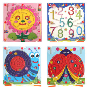 Juguete de Laberinto de Cuentas de Madera de Doble Cara, <span class=keywords><strong>Juego</strong></span> de Concentración y Pensamiento Lógico para Niños, Juguete Educativo de Madera para Niños - Product Image 6