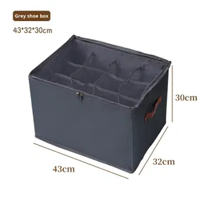 Boîte de <span class=keywords><strong>rangement</strong></span> pour chaussures de bureau pliable en tissu rectangulaire moulé par injection moderne, 5 couches, compartiments multifonctionnels - Product Image 2